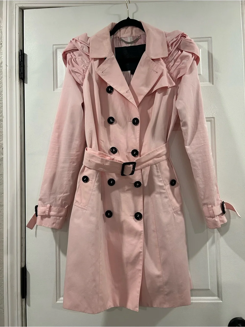 Rare vintage Burberry Prorsum dusty pink cotton trench coat - Picture 2 of 16
